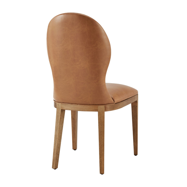 Eldoris Faux Leather Dining Side Chair - Borneo Chocolate - view 7