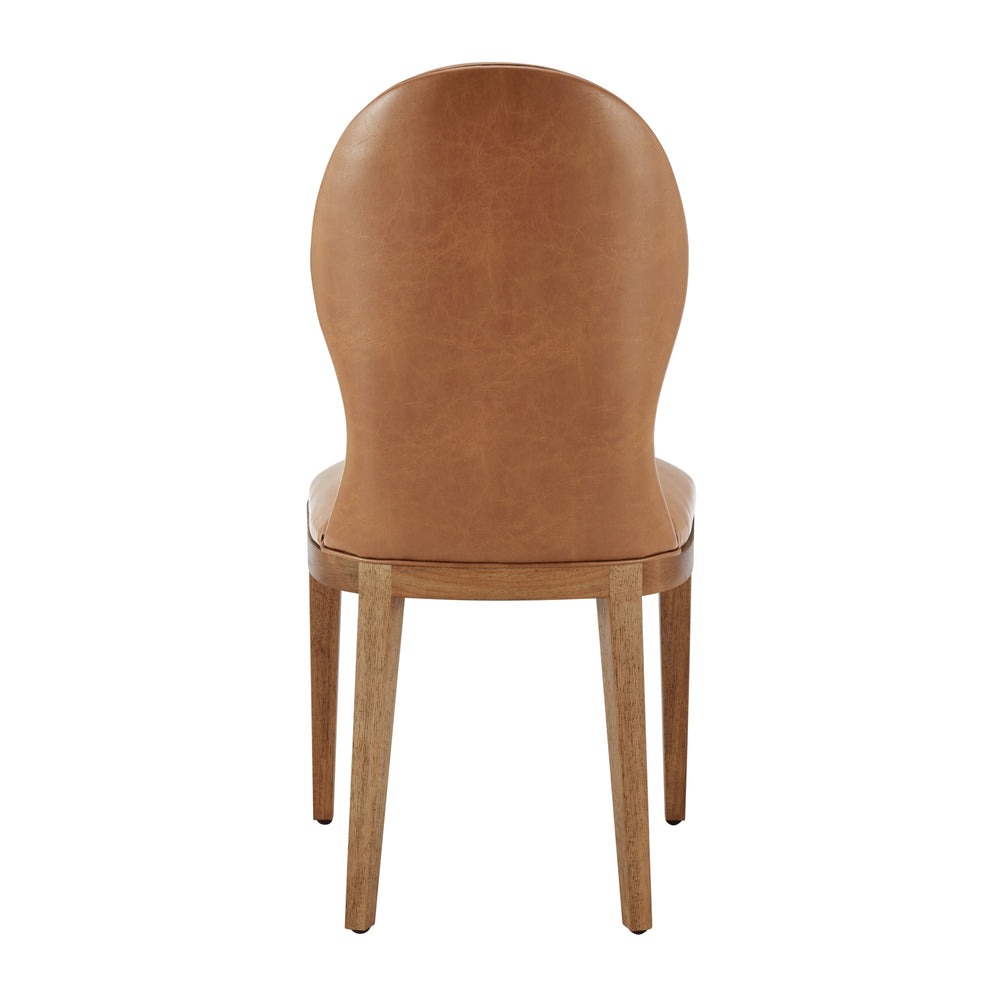 Eldoris Faux Leather Dining Side Chair - Borneo Chocolate - view 6