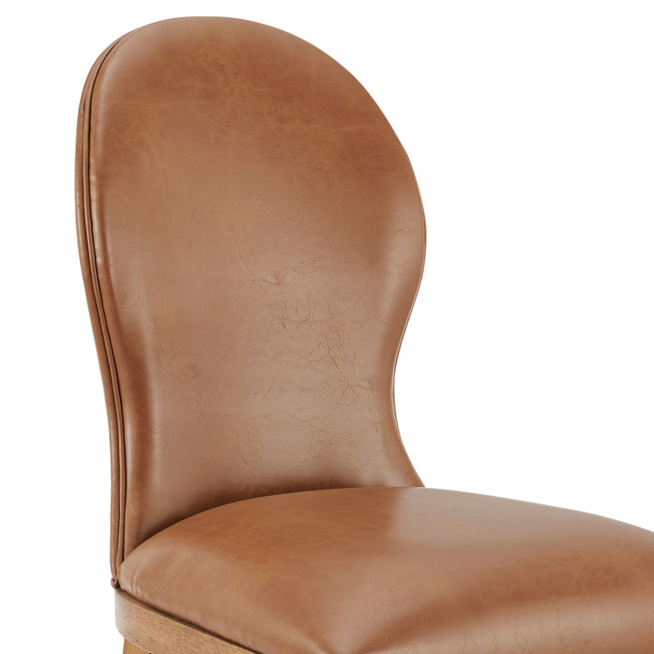 Eldoris Faux Leather Dining Side Chair - Borneo Chocolate - view 9
