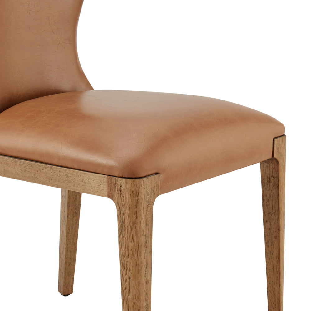 Eldoris Faux Leather Dining Side Chair - Borneo Chocolate - view 10