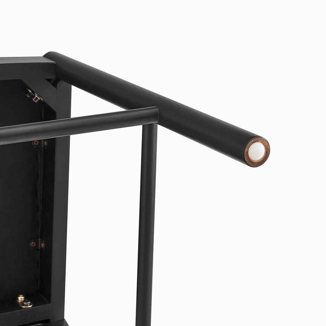 Donna Faux Leather Rattan Counter Stool - Casa Black - view 11