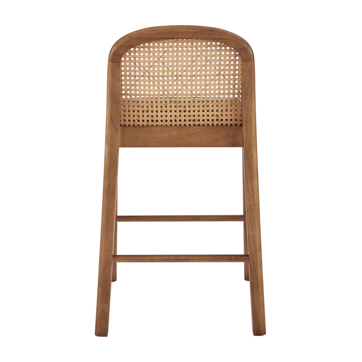 Donna Faux Leather Rattan Counter Stool - Borneo Chocolate - view 6