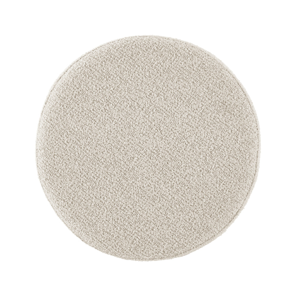 Deandre Boucle Backless Swivel Counter Stool - Palladian Beige - view 4