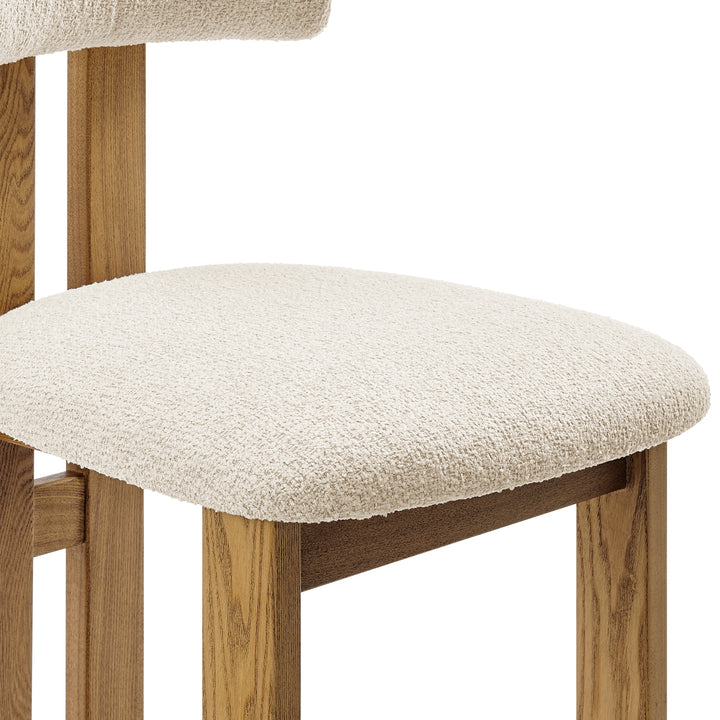 Hailey Boucle Dining Side Chair - Palladian Beige - view 9