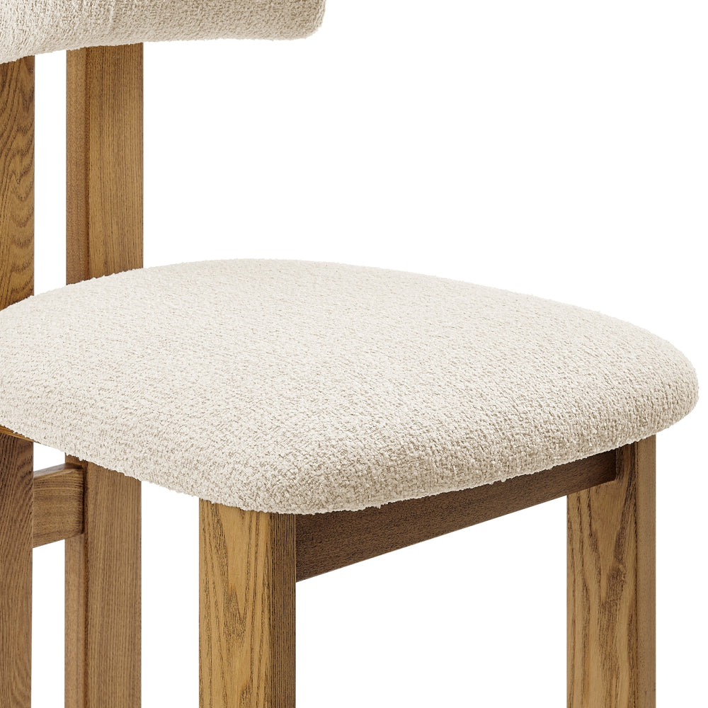 Hailey Boucle Dining Side Chair - Palladian Beige - view 9
