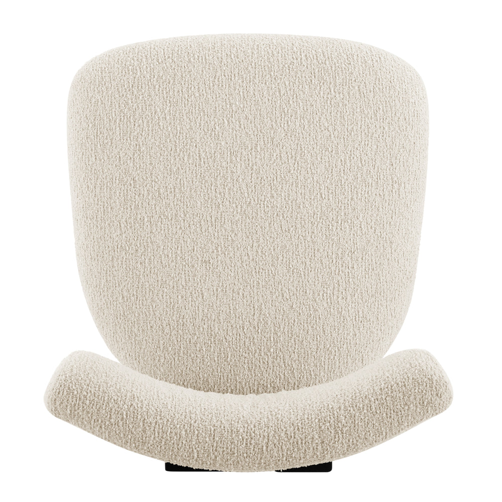 Hailey Boucle Dining Side Chair Black Frame - Palladian Beige - view 8