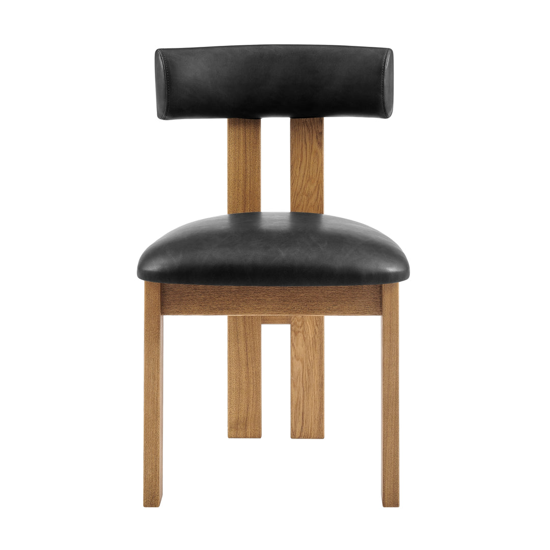 Hailey Faux Leather Dining Side Chair - Casa Black - view 2
