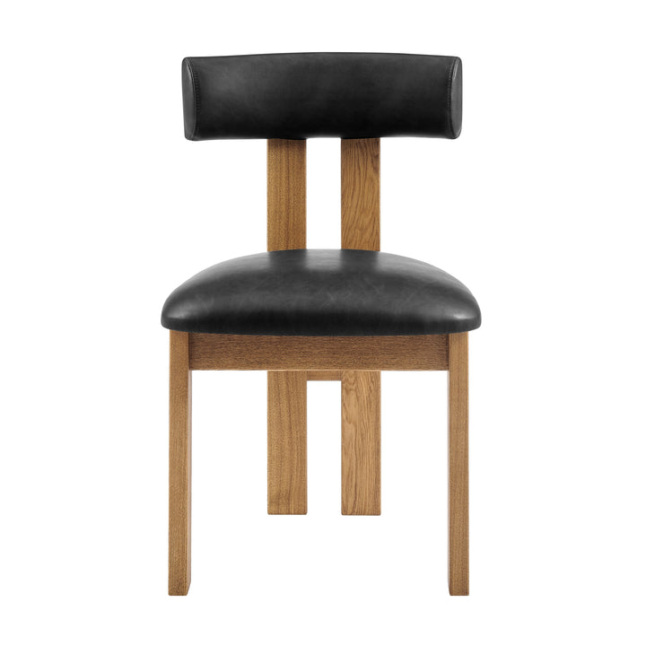Hailey Faux Leather Dining Side Chair - Casa Black - view 2