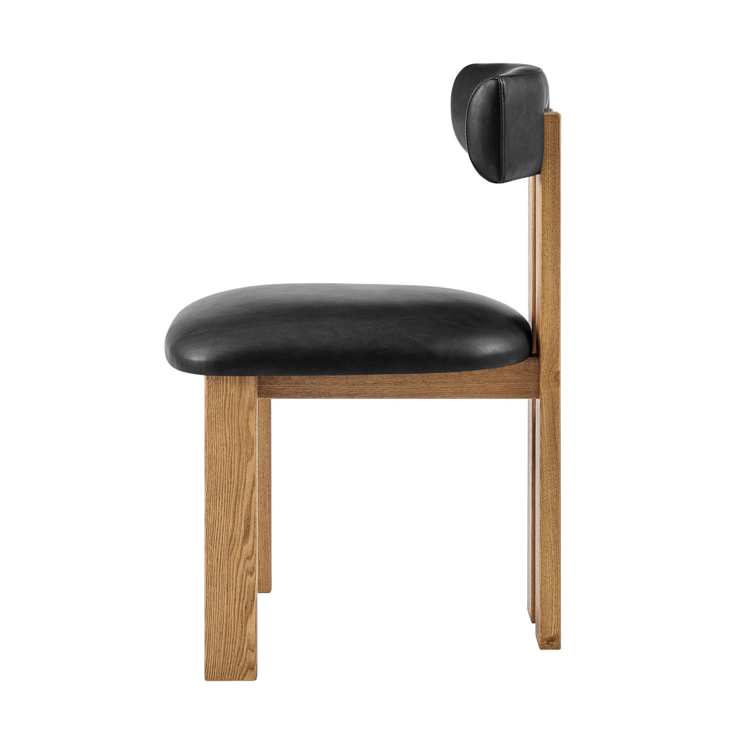 Hailey Faux Leather Dining Side Chair - Casa Black - view 3