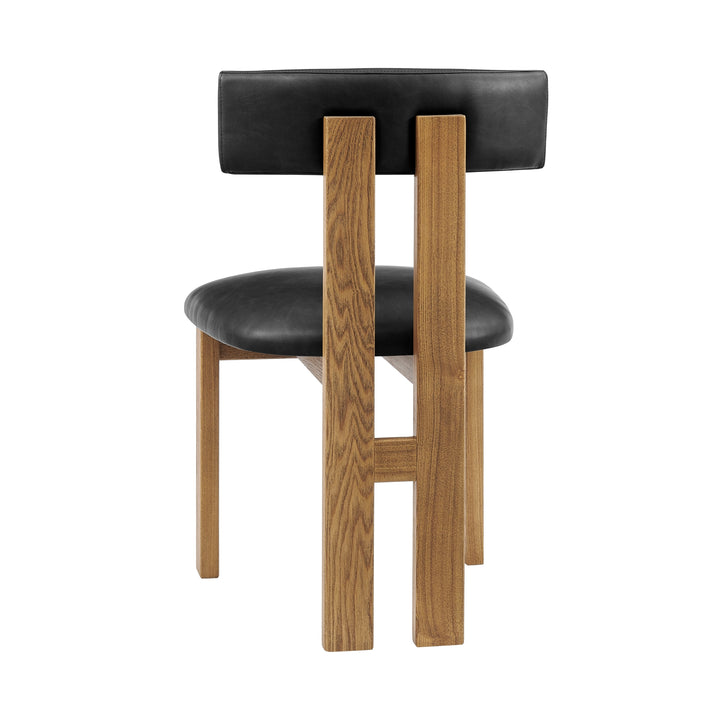 Hailey Faux Leather Dining Side Chair - Casa Black - view 5