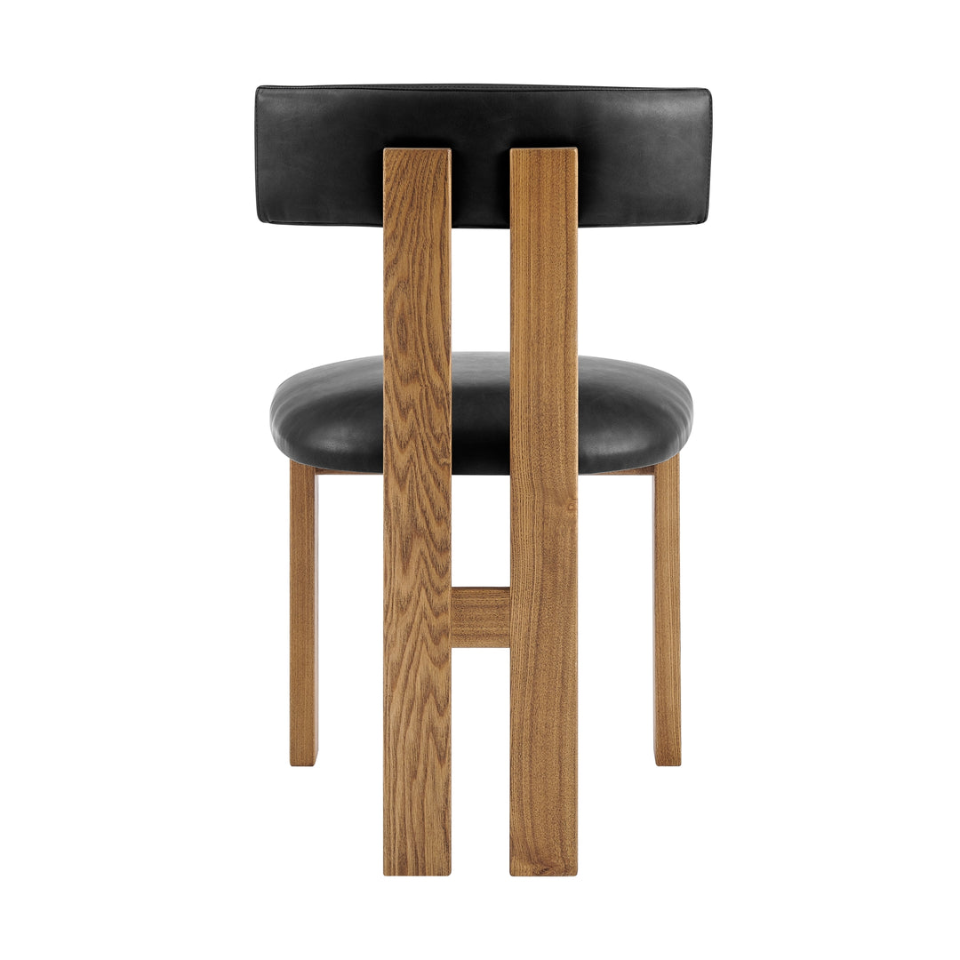 Hailey Faux Leather Dining Side Chair - Casa Black - view 4