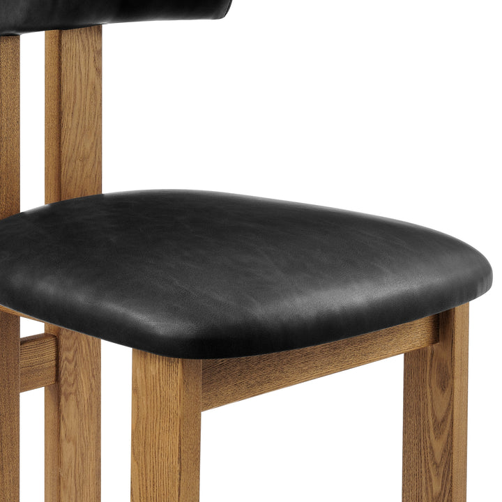 Hailey Faux Leather Dining Side Chair - Casa Black - view 8