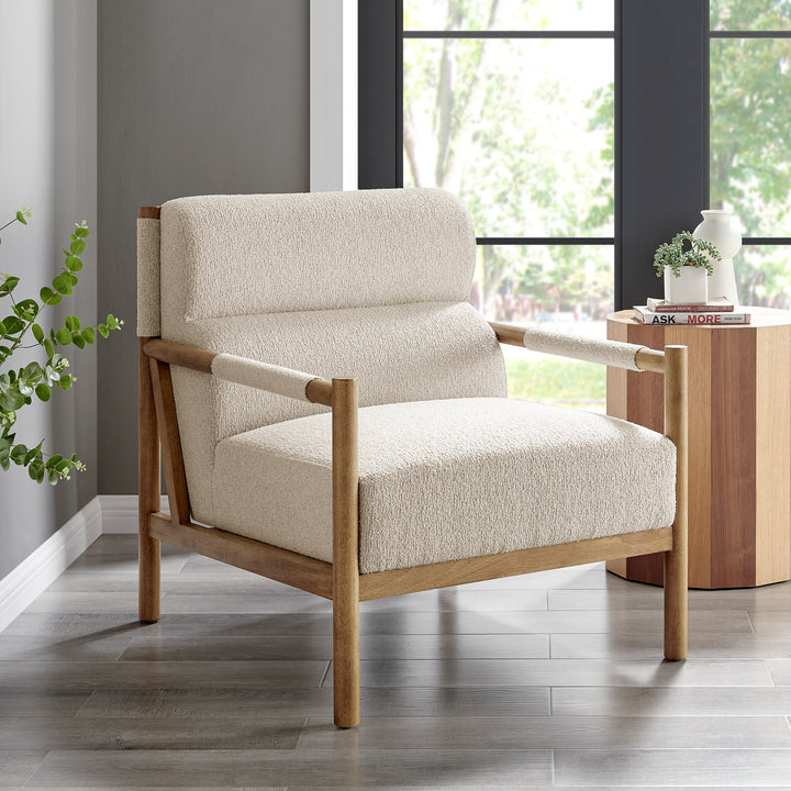 Olsen Boucle Accent Arm Chair - Palladian Beige - view 2