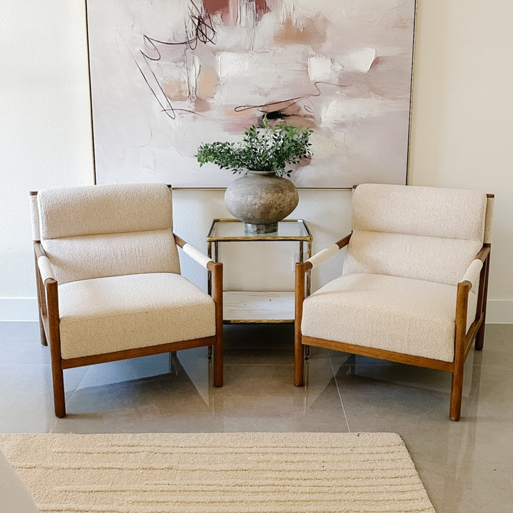 Olsen Boucle Accent Arm Chair - Palladian Beige - view 3