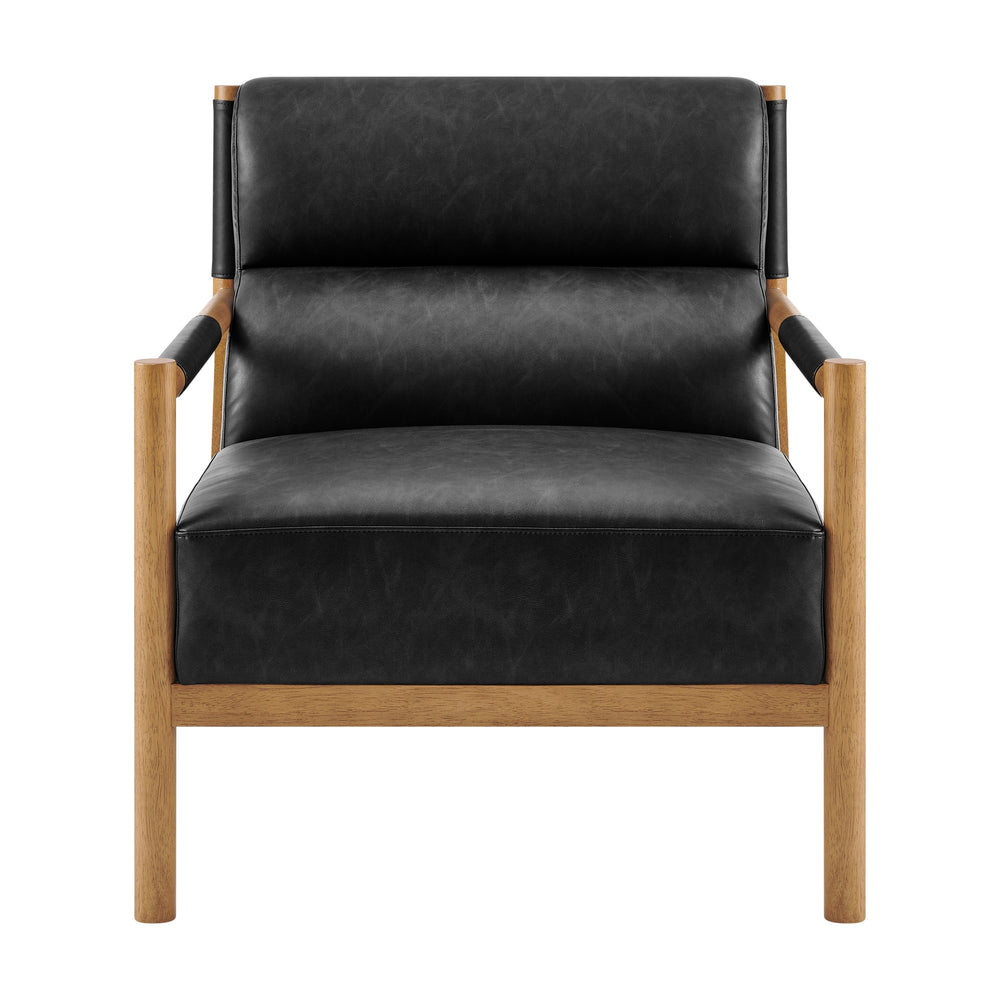 Olsen Faux Leather Accent Arm Chair - Casa Black - view 6