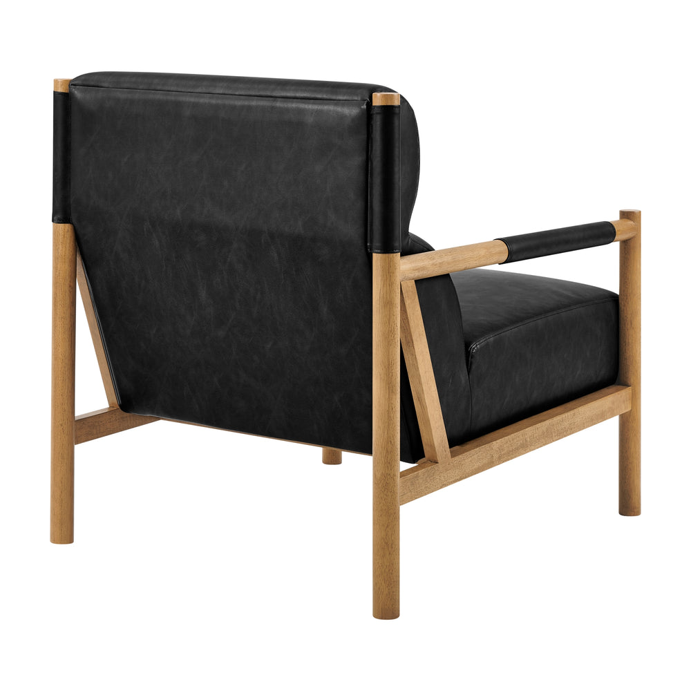 Olsen Faux Leather Accent Arm Chair - Casa Black - view 9