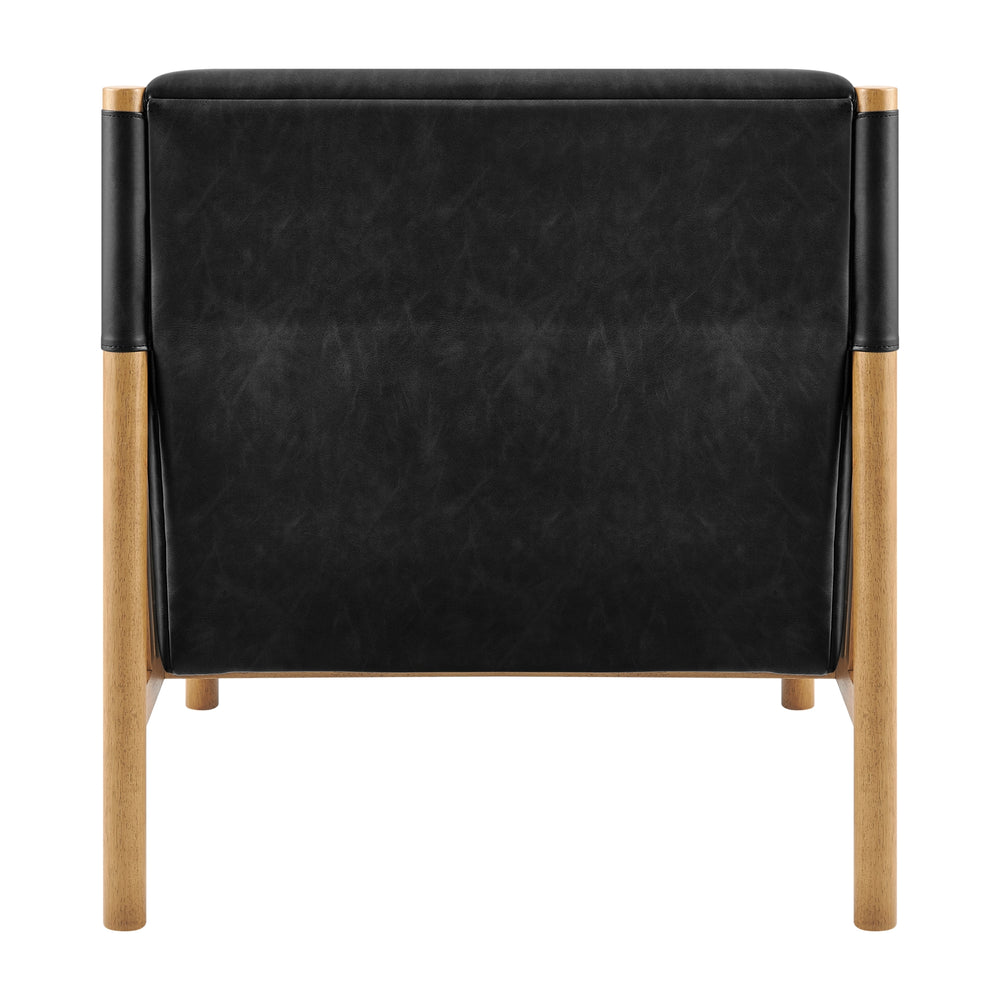 Olsen Faux Leather Accent Arm Chair - Casa Black - view 8