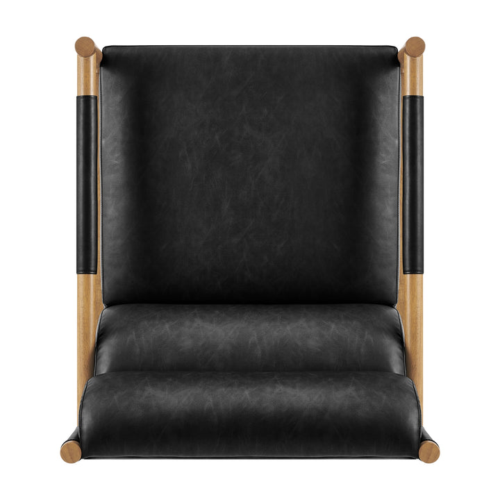 Olsen Faux Leather Accent Arm Chair - Casa Black - view 10