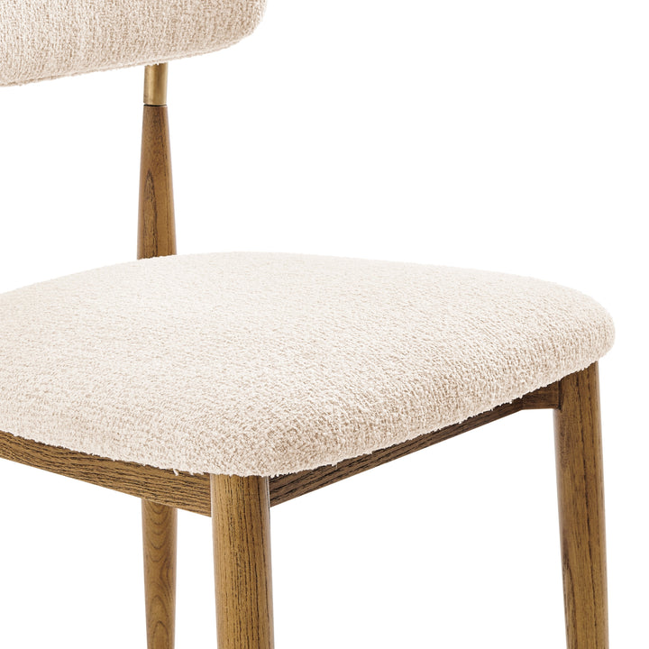 Verna Boucle Dining Side Chair - Palladian Beige - view 9