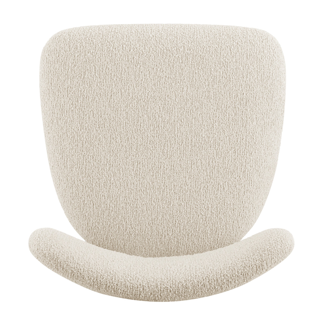 Verna Boucle Dining Side Chair Black Frame - Palladian Beige - view 8