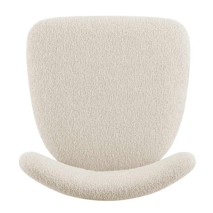 Verna Boucle Dining Side Chair Black Frame - Palladian Beige - view 8