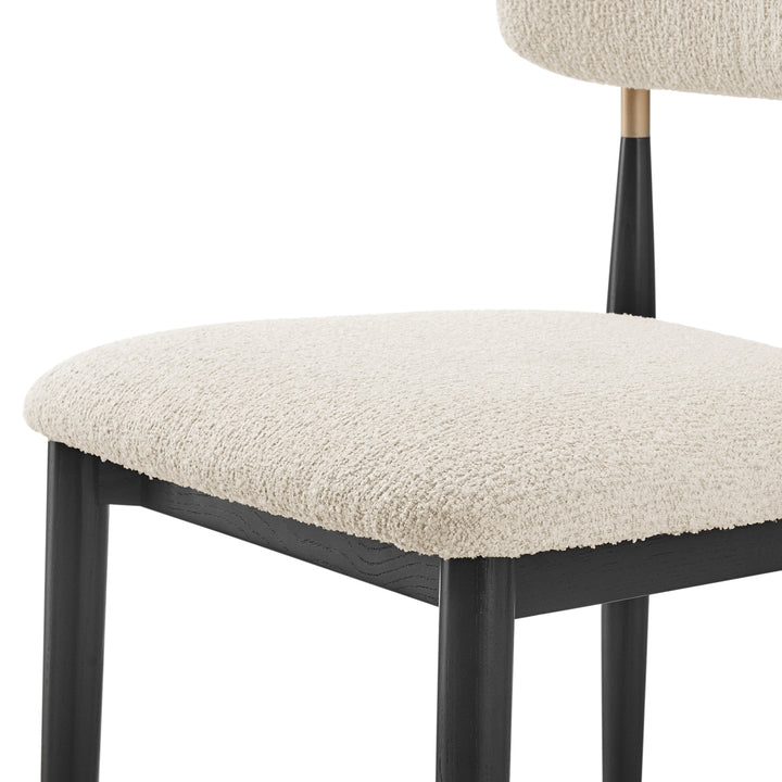 Verna Boucle Counter Stool Black Frame - Palladian Beige - view 10