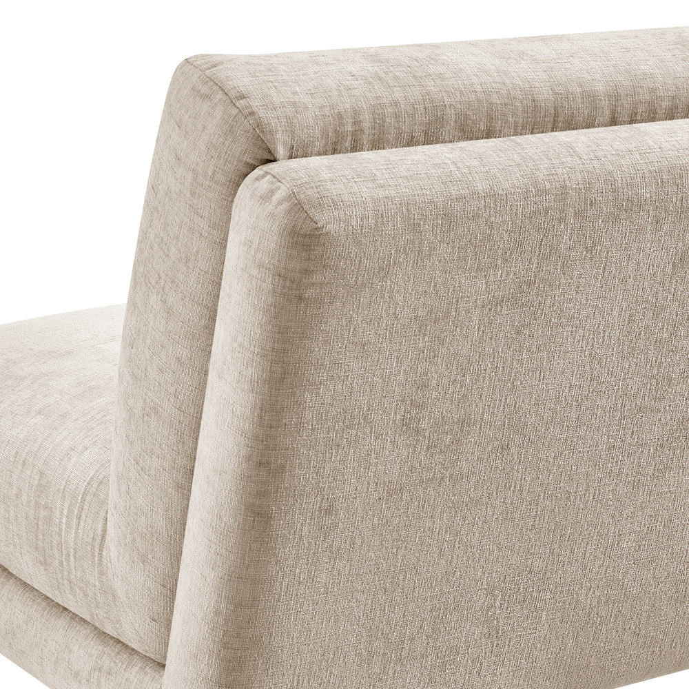 Zenda Chenille Swivel Accent Chair with Wooden Base - Millburry Beige - view 8