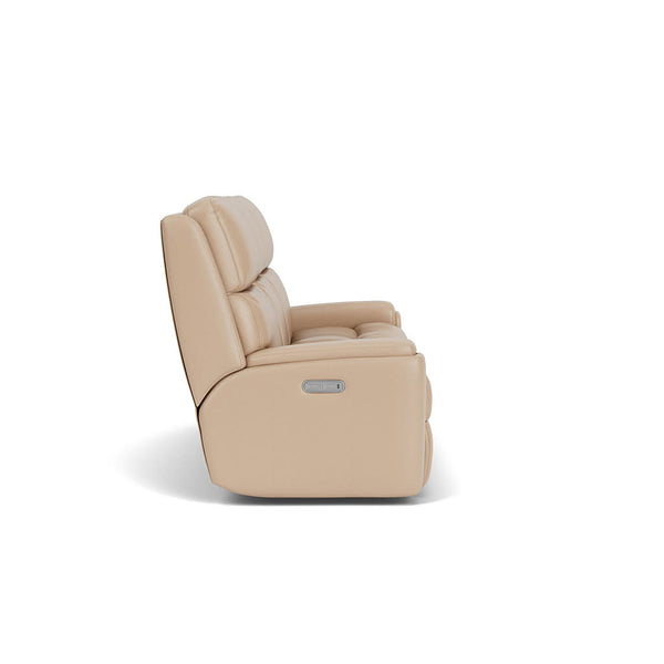 Rio Leather Power Reclining Sofa, Power Headrests