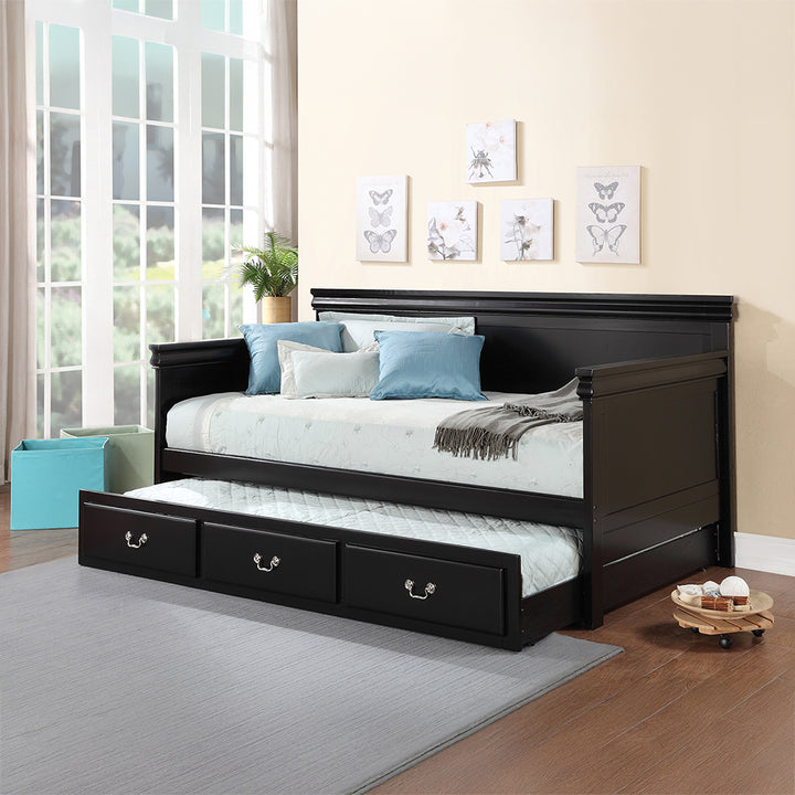 Bailee Daybed (Twin) in Black - lifestyle