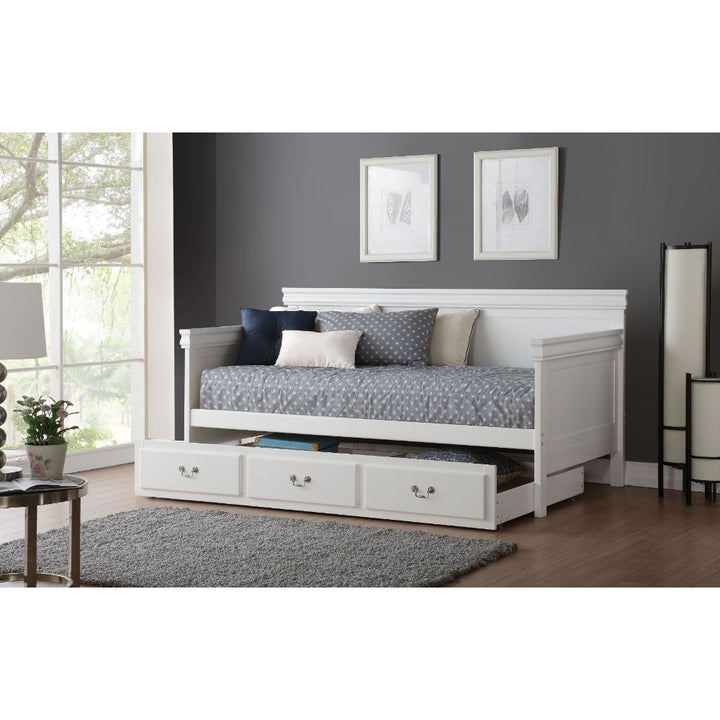 Bailee Trundle (Twin) in White Finish