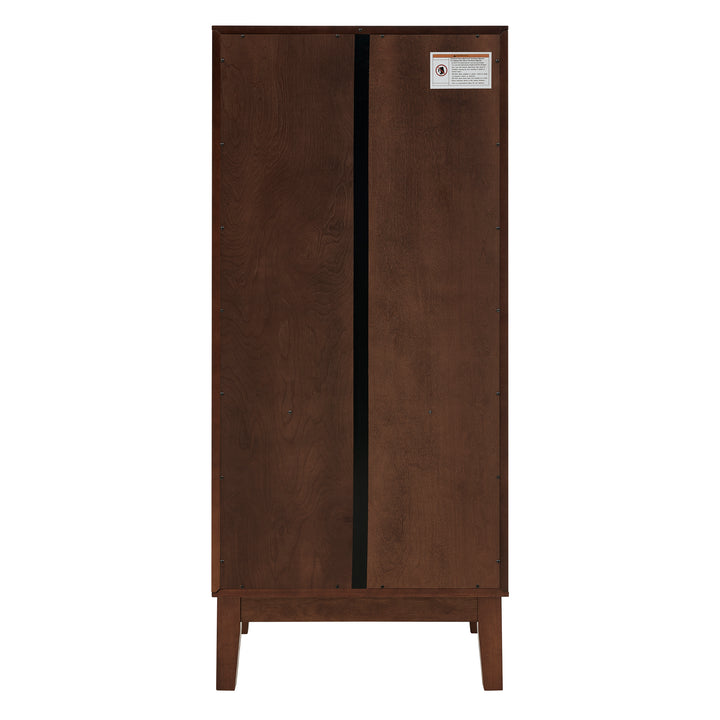 53.5-Inch Mid-Century Modern Kitchen Pantry Storage Cabinet in Walnut