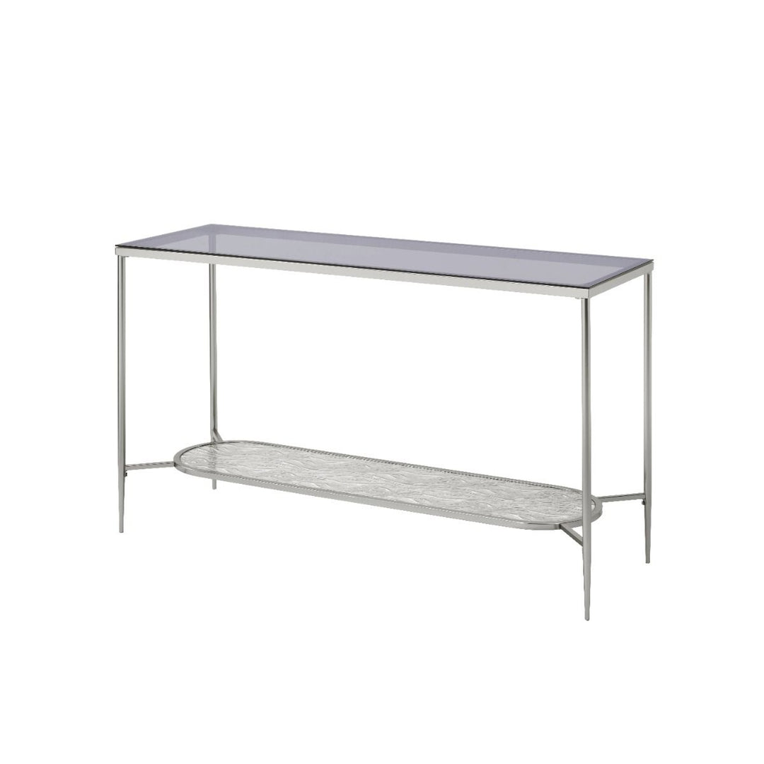 Adelrik - Sofa Table - Glass & Chrome