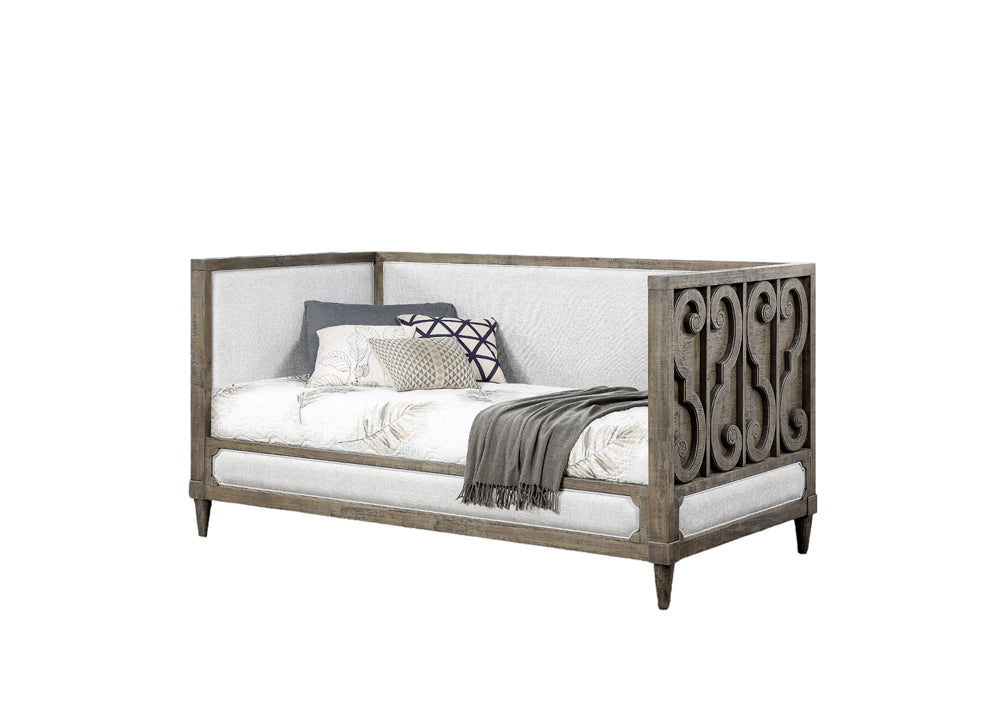 Artesia Daybed (Twin) in Tan Fabric & Salvaged Natural