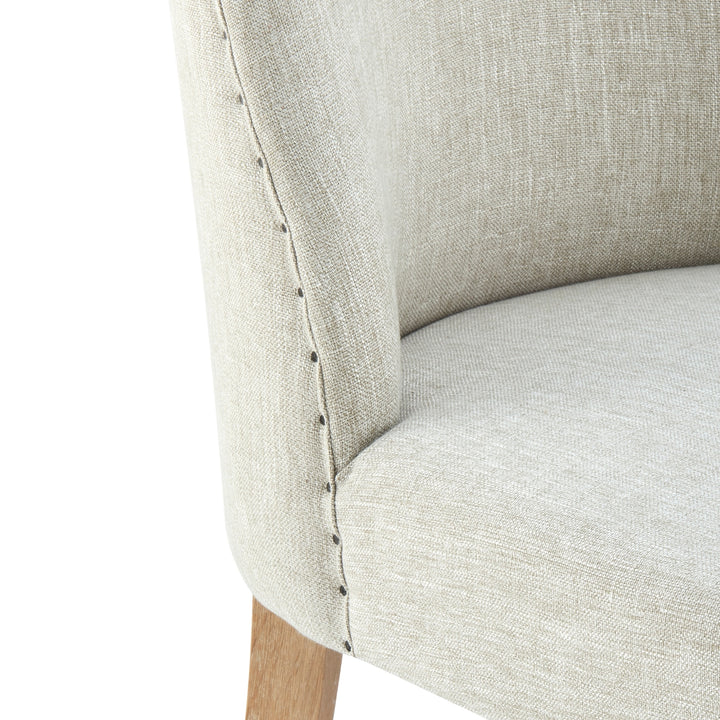 New Paris Fabric Dining Side Chair - Rice - view 11