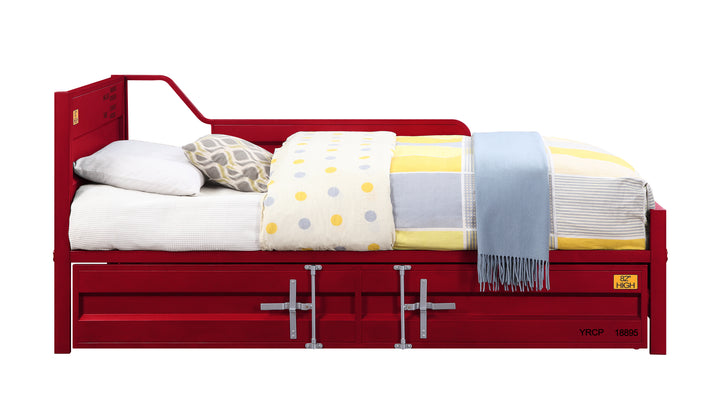 Cargo Daybed with Trundle (Twin) in Red