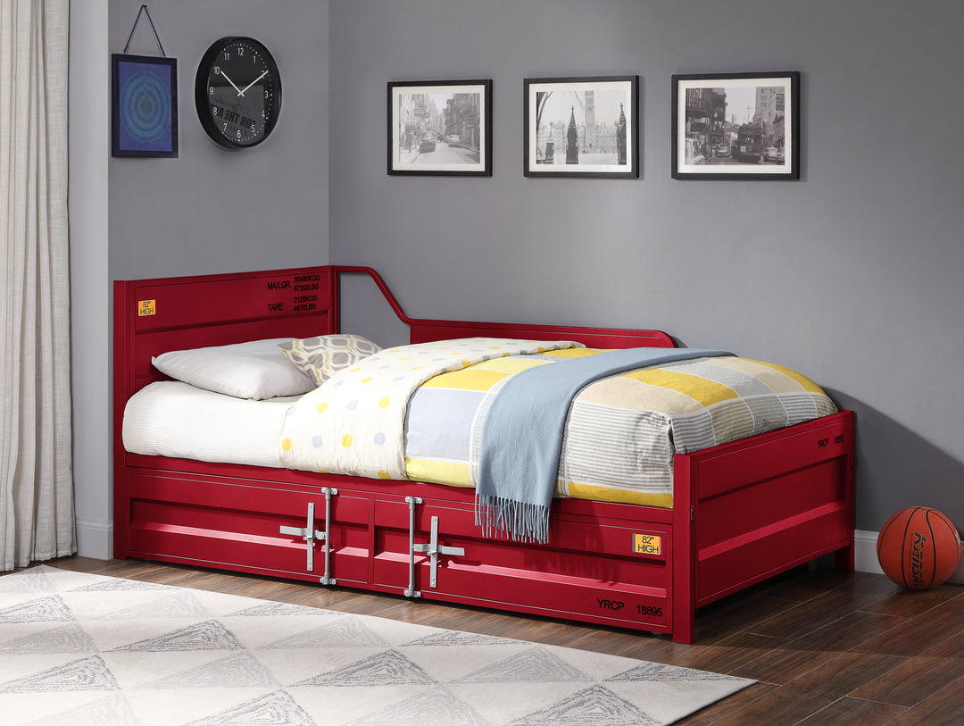 Cargo Daybed with Trundle (Twin) in Red