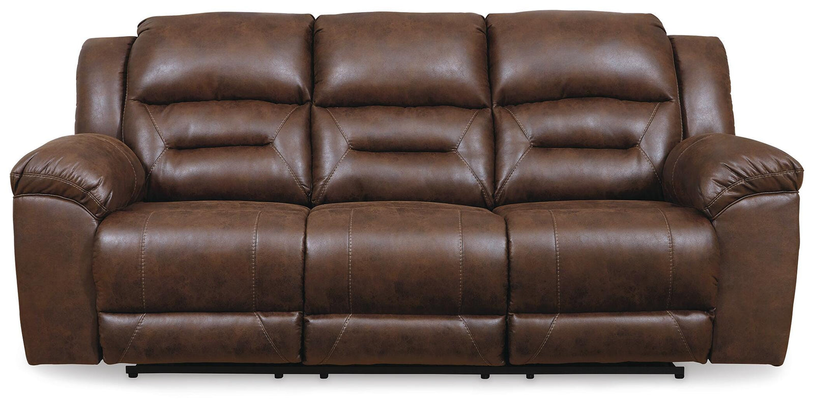 Stoneland Reclining Sofa - Dark Brown (1)