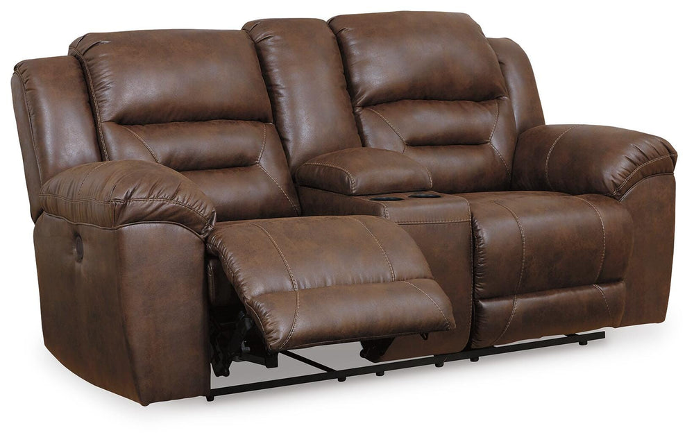Stoneland Power Reclining Sofa and Loveseat - Chocolate (4)