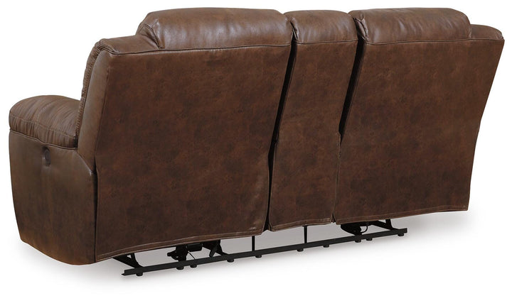 Stoneland Power Reclining Loveseat with Console - Dark Brown (5)