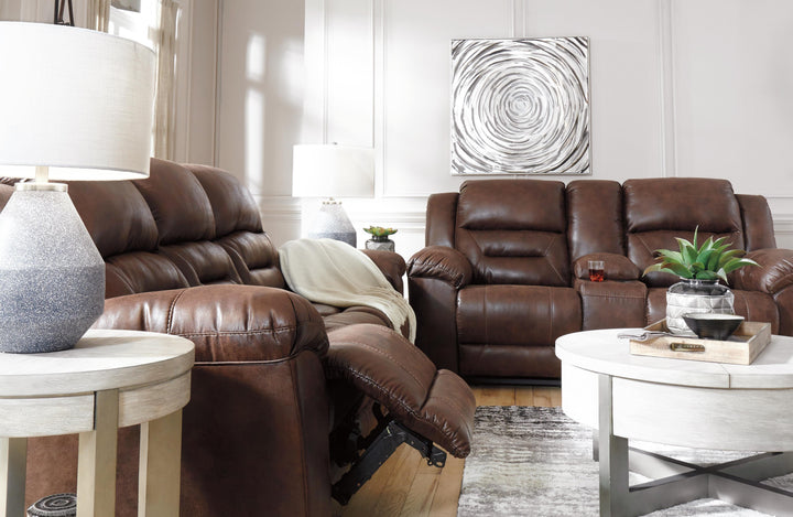 Stoneland Reclining Sofa - Dark Brown (7)