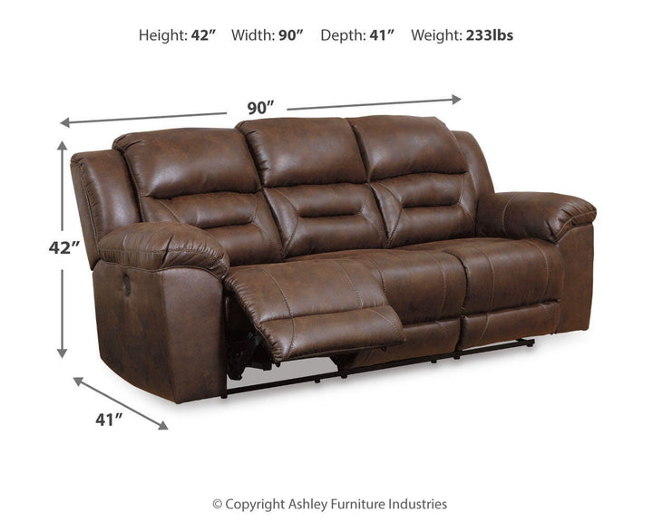 Stoneland Power Reclining Sofa - Dark Brown (4)