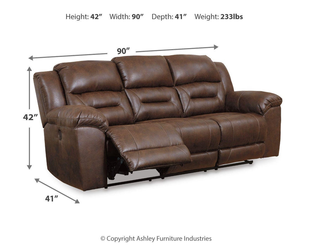 Stoneland Power Reclining Sofa - Dark Brown (4)