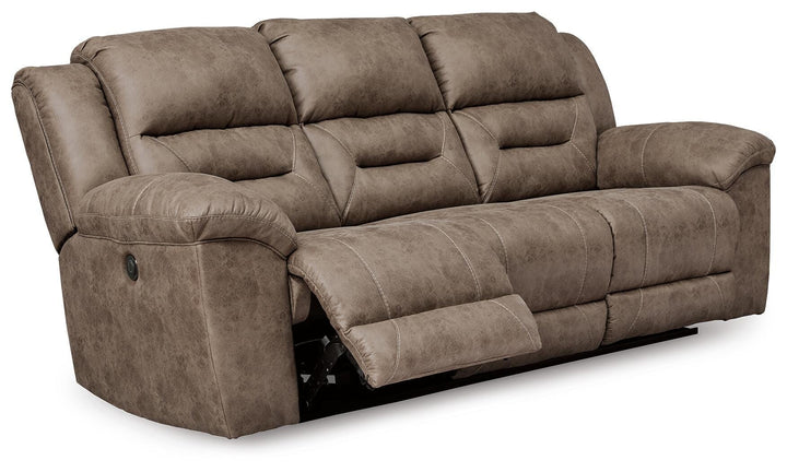 Stoneland Power Reclining Sofa - Light Brown (3)