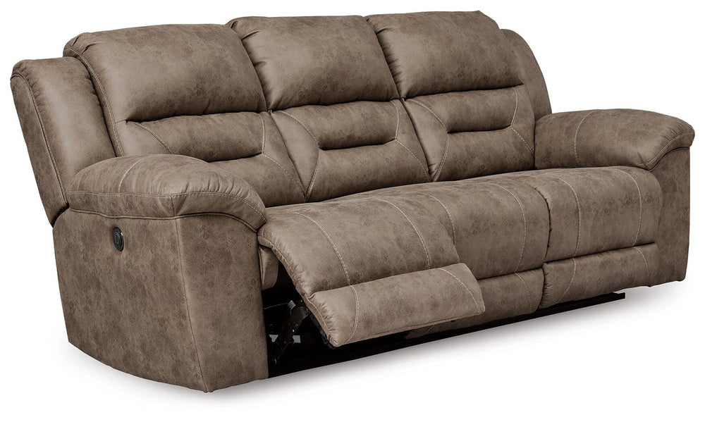 Stoneland Power Reclining Sofa - Light Brown (3)