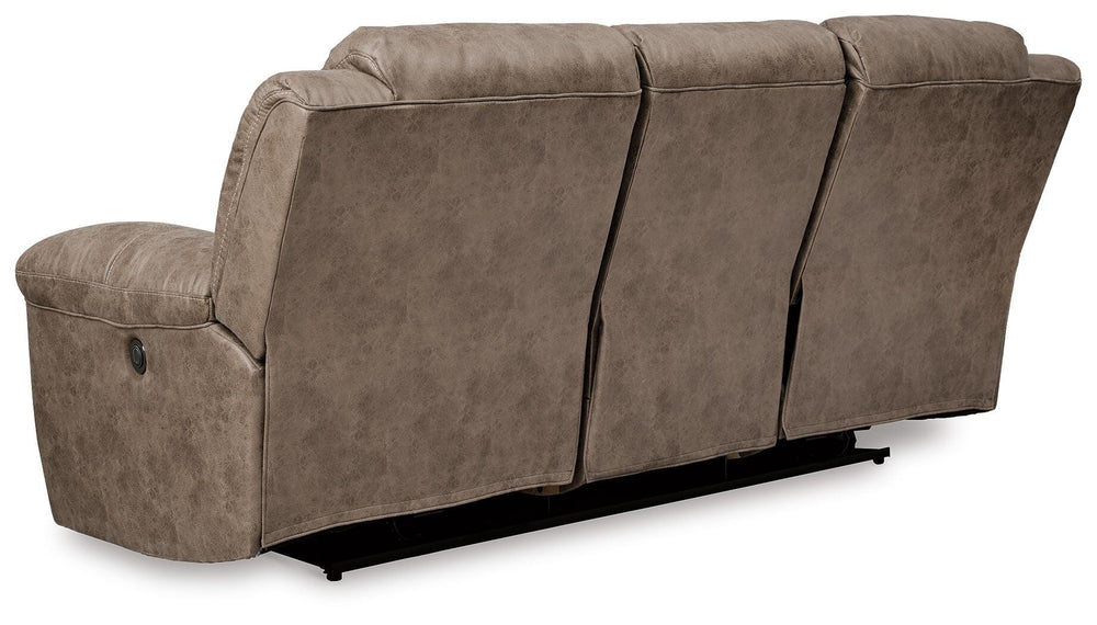 Stoneland Power Reclining Sofa - Light Brown (4)