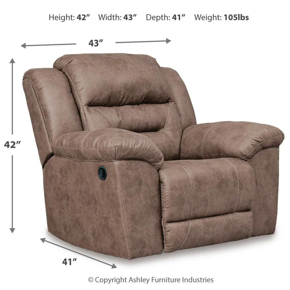 Stoneland Recliner - Light Brown (6)