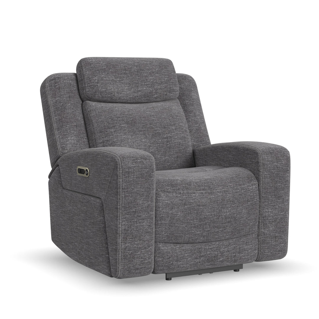 flexsteel-1847-50ph-65102-ridge-power-recliner-with-power-headrest-granite