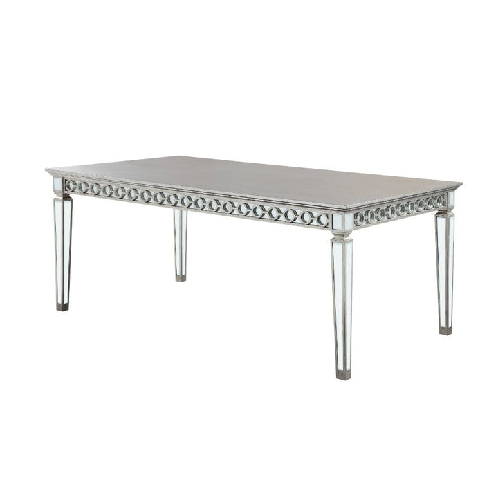 Varian - Dining Table 90"L) - Mirrored & Antique Platinum