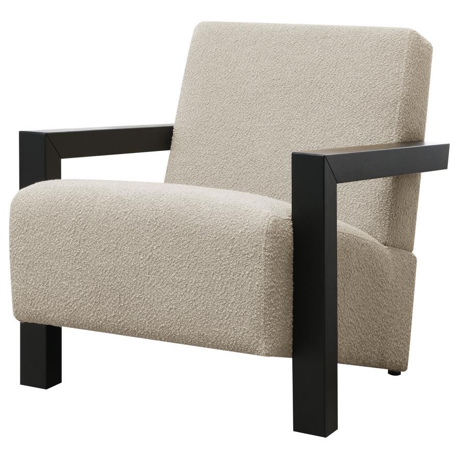 Fitzroy - Boucle Upholstered Accent Arm Chair - Latte