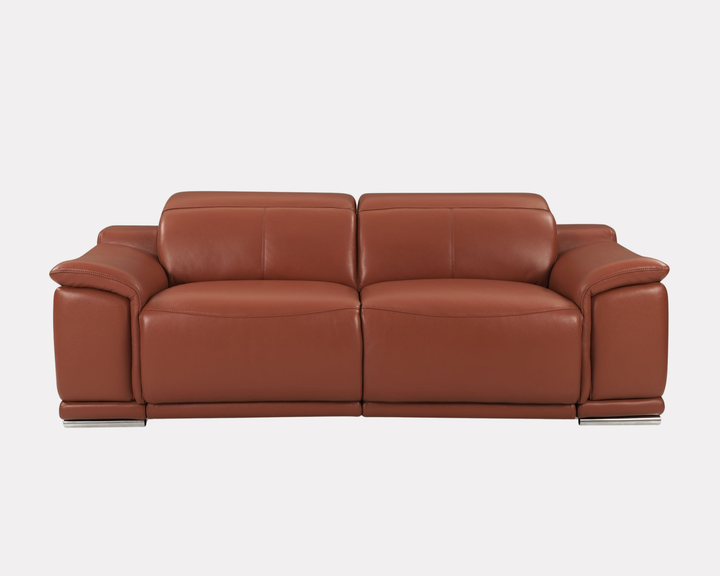 DivanItalia 9762 Camel Italian Leather Modular Loveseat